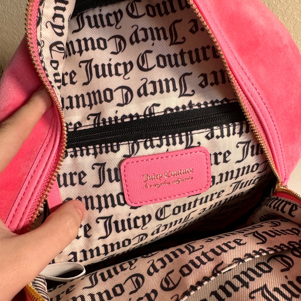 NEW juicy couture velour backpack - neon pink 2000s/Y2k core